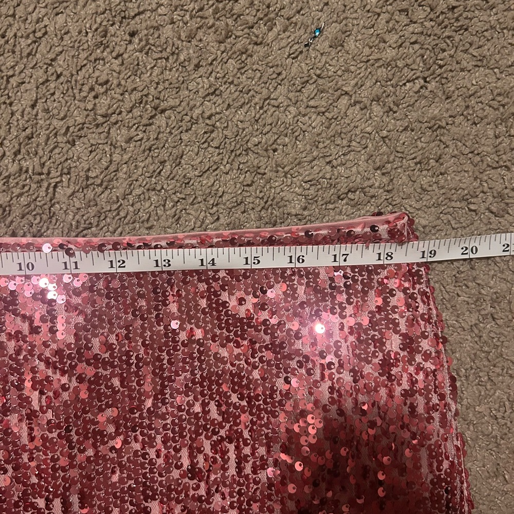 Reformation Saviolla Pink Sequin Skirt - Size 12 - Picture 6 of 7